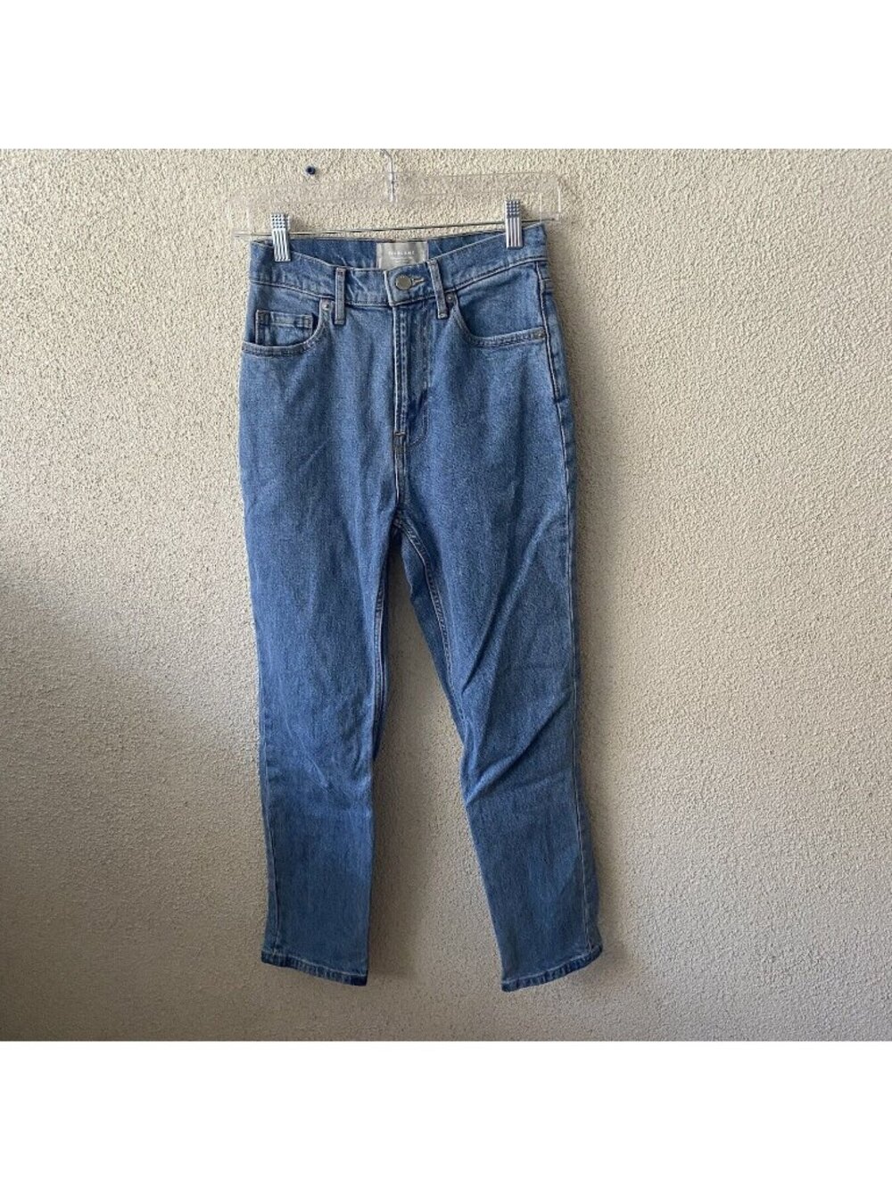 Everlane Womens Jeans Blue Denim The Cheeky Jean Medium Wash Size 24 Crop